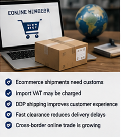 Международни eCommerce пратки и операции по митническо оформяне за онлайн поръчки