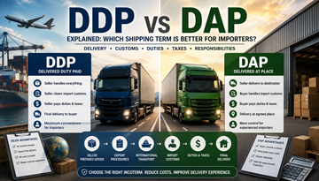 Сравнение между условията за доставка DDP и DAP с камиони, митнически операции и международна логистика