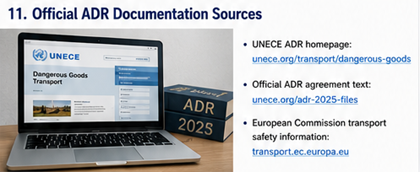 Официални документи по ADR и ресурси на UNECE за превоз на опасни товари