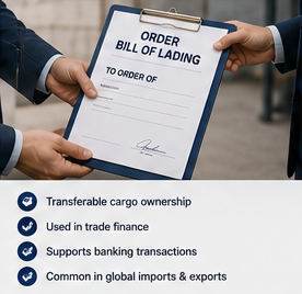 Търговско финансиране и документ Order Bill of Lading при превоз на товар